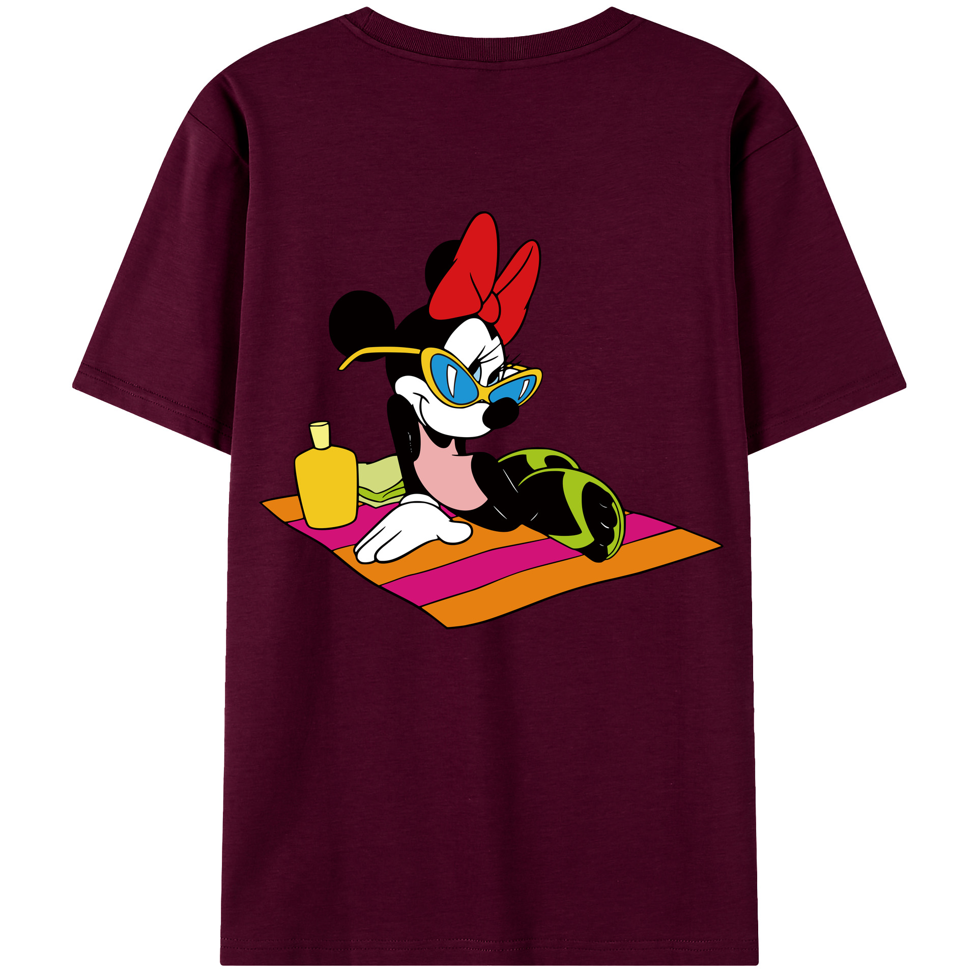 （画像用） ミッキーマウス Mickey Mouse レディース半袖Tシャツ(バックプリント)